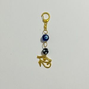 Handmade Eye of horus evil eye keychain
